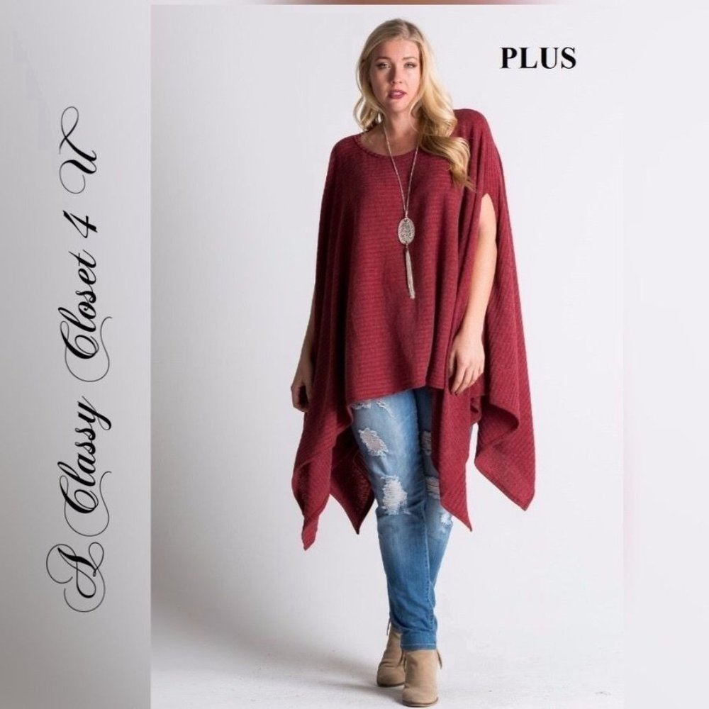 Miracle Berry Poncho Top 1X